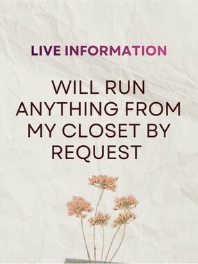 THIS LISTING IS FOR POSTING INFO DURING LIVE SHOWS & UPCOMING LIVES!